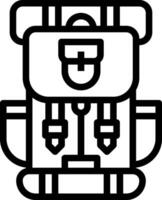 Backpack icon outline vector