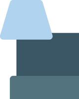 A blue lamp with a blue shade vector