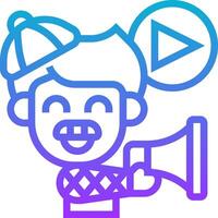 A man with a megaphone and a icon vector