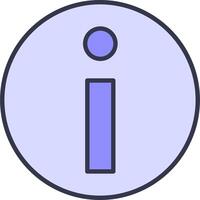 An icon of the letter i in a circle vector