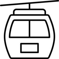 A cable car icon on a white background vector