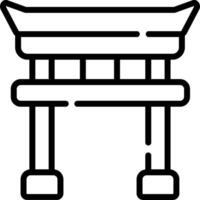 A black and white illustration of a gate vector