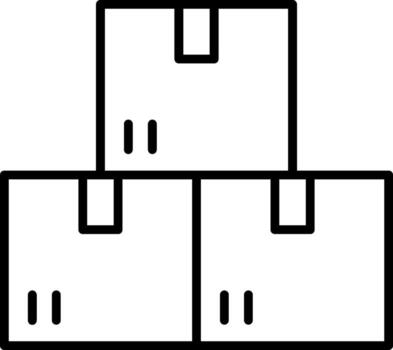 A stack of boxes on a white background vector
