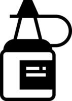 A black and white image of a canister vector