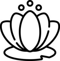 A black and white drawing of a lotus flower vector