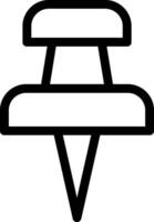 A black and white icon of a screw vector