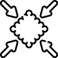 A black and white image of a circle with arrows vector