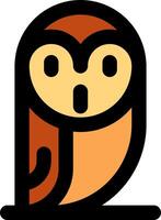 A cartoon owl with a surprised expression vector