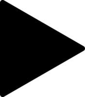 A black triangle with a white background vector