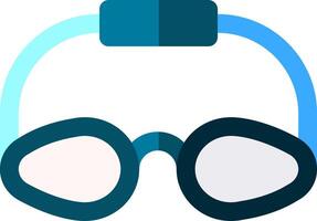 A pair of goggles with a blue strap vector