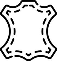 A black and white outline of a shield vector