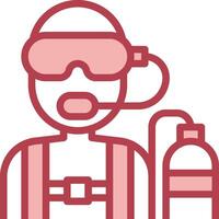 A man wearing a helmet and goggles with a bottle vector