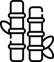 Bamboo tree icon vector