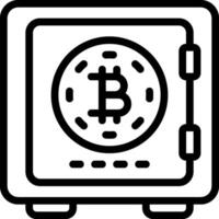 Bitcoin safe icon vector