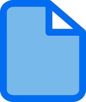 A blue file icon with a white background vector