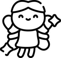 A cartoon character with a star on her head vector