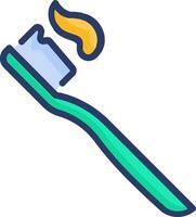 Toothbrush with toothpaste icon vector