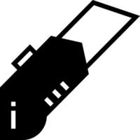 A black and white image of a flashlight vector
