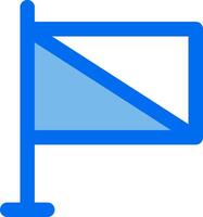 A blue flag with a white background vector