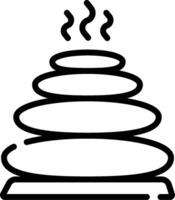 A stack of stones with a fire on top vector