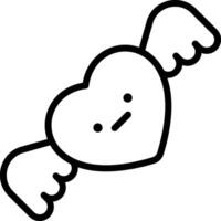 A heart with wings on it vector