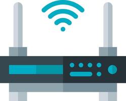 A wifi router with a blue icon vector