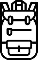 Backpack icon outline vector