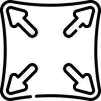 A square with four arrows pointing in different directions vector