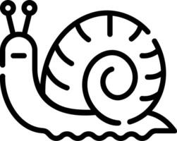 A snail is drawn in black and white on a white background vector