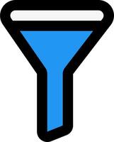 A funnel icon with a blue funnel vector