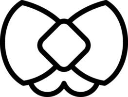 A black and white drawing of a bow vector