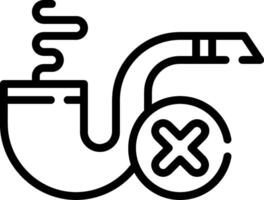 A pipe with a cigarette in it and a cigarette in the pipe vector