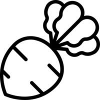 A black and white drawing of a carrot vector