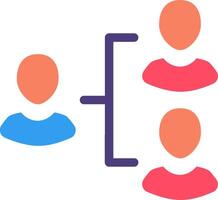 A diagram of people with different colored heads vector