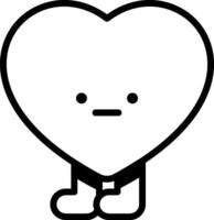 Heart coloring pages for kids vector