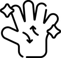 A hand with stars on it vector