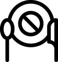 A black and white icon of a fork and spoon vector