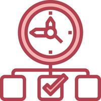 A clock and check marks on a white background vector
