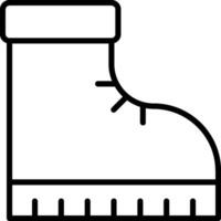 A black and white illustration of a boot vector