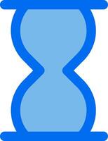 A blue hourglass icon vector