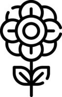 Flower outline coloring pages vector