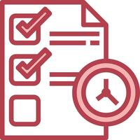 A checklist with a clock and check marks vector