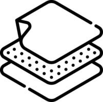 A black and white image of a stack of paper vector