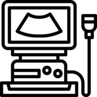 A computer monitor with a mouse and a keyboard vector