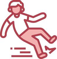 A man falling down on the ground vector