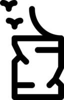 A black and white icon of a box with a bird flying out of it vector