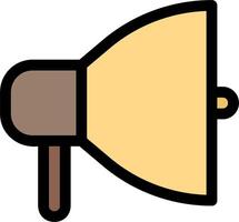 A yellow megaphone icon on a white background vector