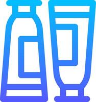 Two bottles of toothpaste on a white background vector