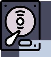A black and white image of a hard drive vector