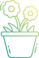 Flower pot icon vector